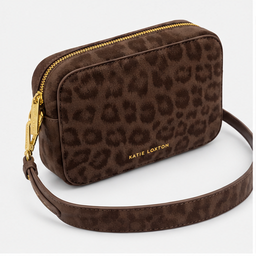 Katie Loxton Chocolate Leopard Avery Small Crossbody