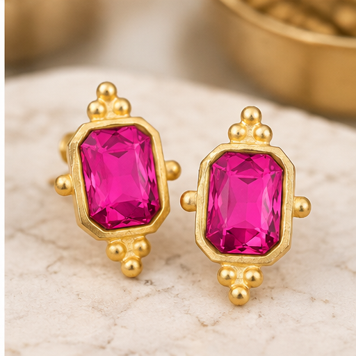 Susan Shaw Magenta Collins Studs