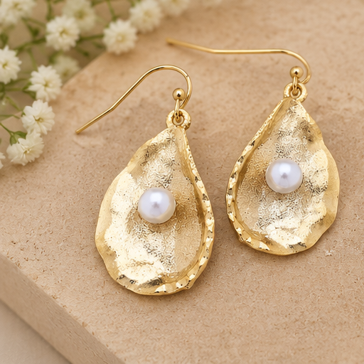 Susan Shaw Oyster + Pearl Earrings