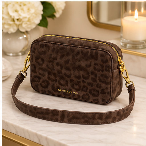 Katie Loxton Chocolate Leopard Avery Small Crossbody