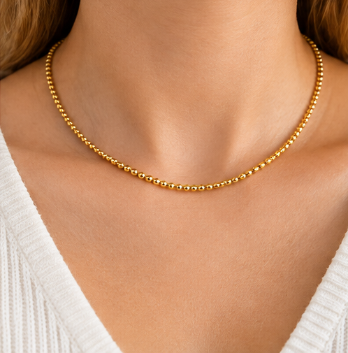 Winton & Waits Gold Ball Chain Necklace