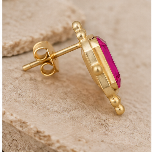 Susan Shaw Magenta Collins Studs