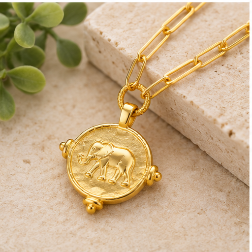 Susan Shaw Elephant Paperclip Necklace
