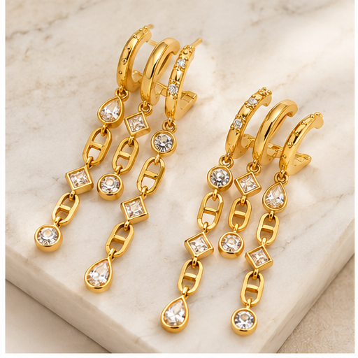 Katie Loxton Champagne Drop Hoops
