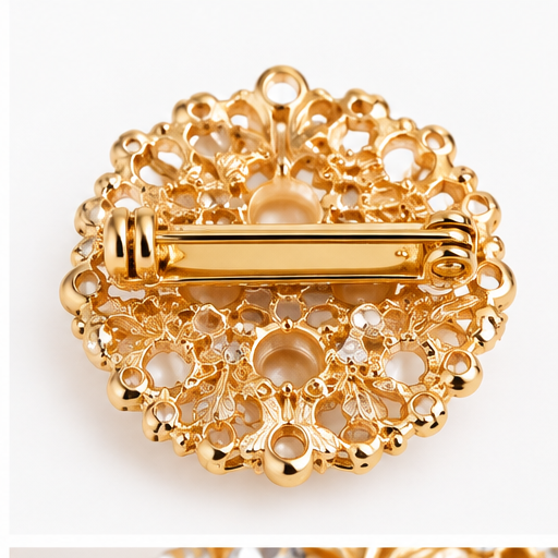 Winton & Waits Gold and Pearl Brooch