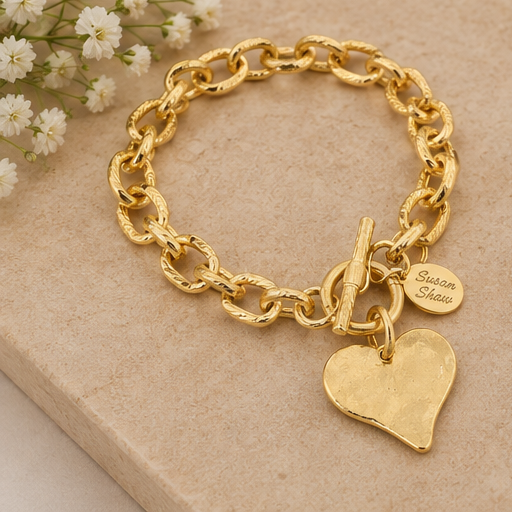 Susan Shaw Heart Toggle Bracelet