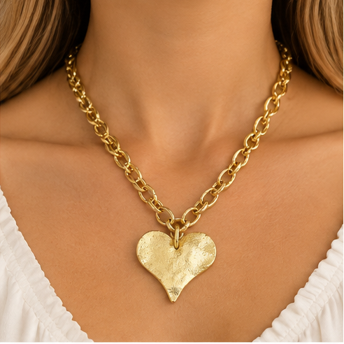 Susan Shaw Large Heart Necklace
