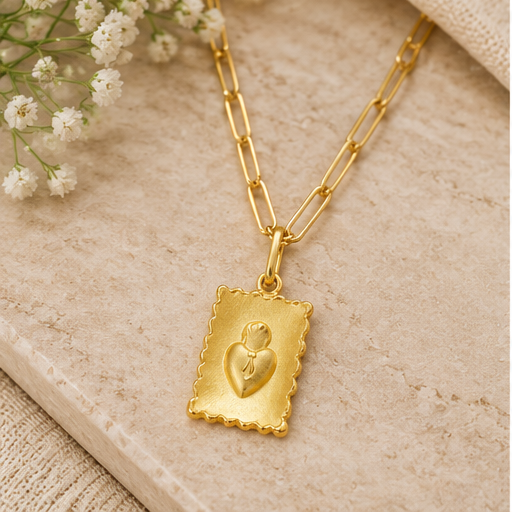 Susan Shaw Lock Stamp Necklace