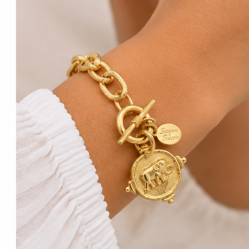 Susan Shaw Elephant Intaglio Bracelet