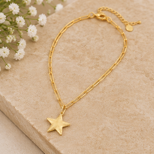 Susan Shaw Star Paperclip Necklace