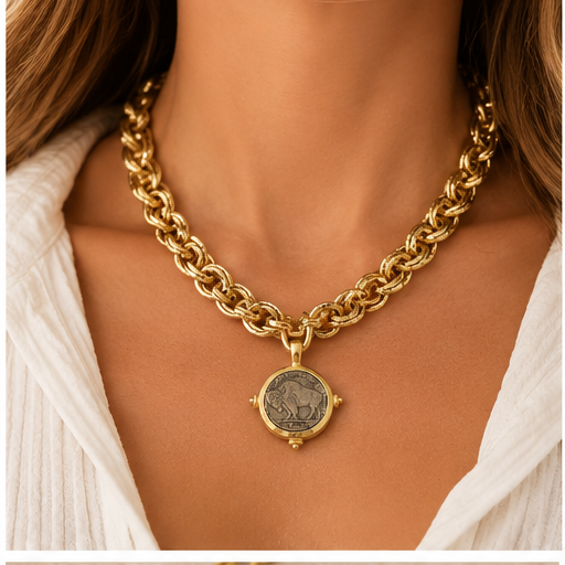 Susan Shaw Buffalo Coin Necklace
