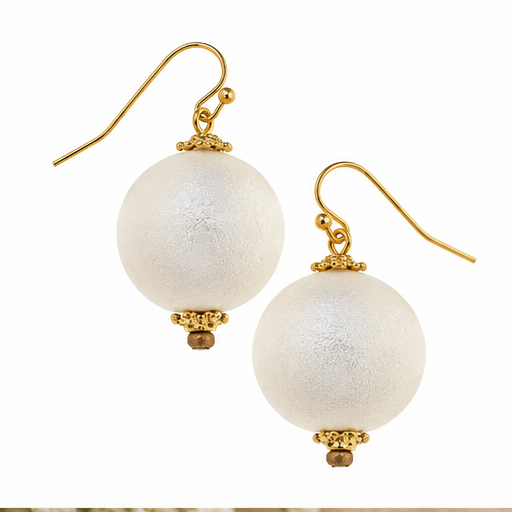 Susan Shaw Cotton Pearl Drop Earrings