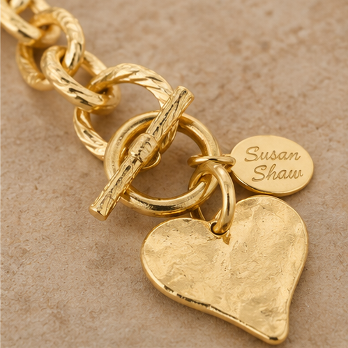 Susan Shaw Heart Toggle Bracelet