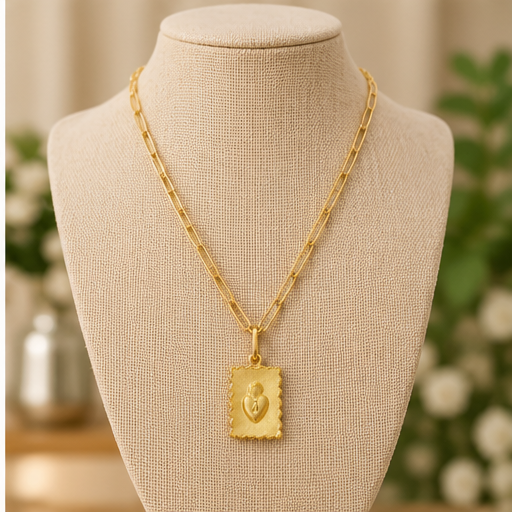 Susan Shaw Lock Stamp Necklace