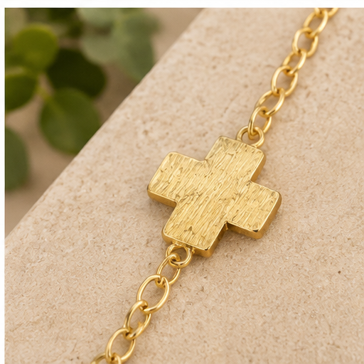 Susan Shaw Long Cross Chain Necklace