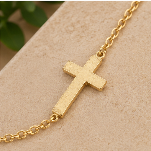 Susan Shaw Side Cross Dainty Necklace