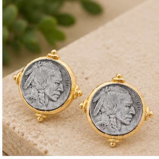 Susan Shaw Indian Nickel Studs