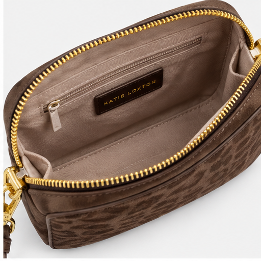 Katie Loxton Chocolate Leopard Avery Small Crossbody