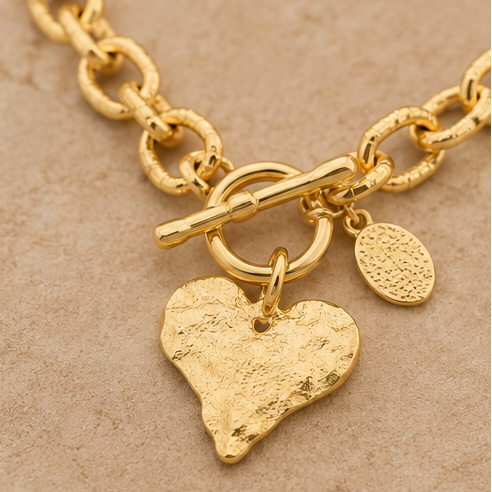 Susan Shaw Gold Heart Toggle 20''