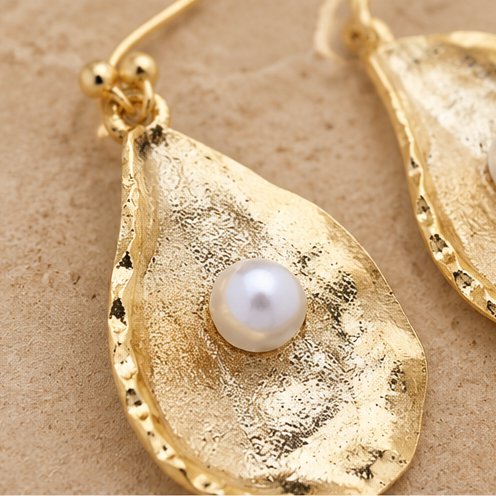 Susan Shaw Oyster + Pearl Earrings