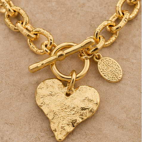 Susan Shaw Gold Heart Toggle 20''