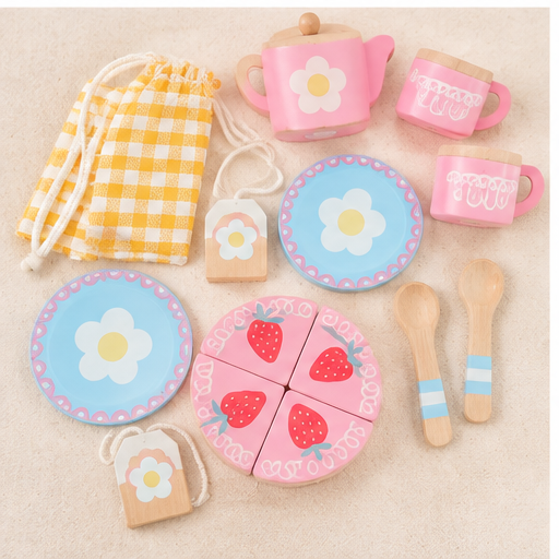 Mud Pie Wooden Tea Party Play Set