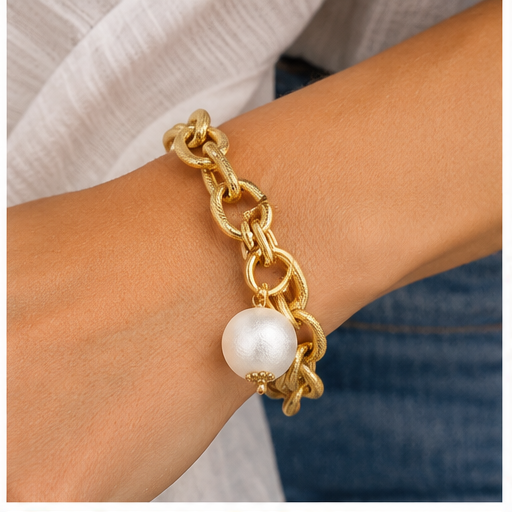 Susan Shaw Cotton Pearl Toggle Bracelet