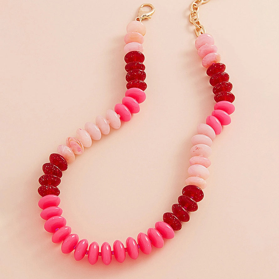 Ombre Oval Disc Necklace