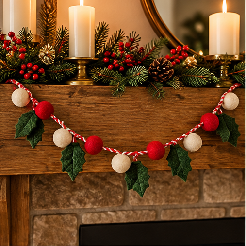 TAG Holly Felt Garland