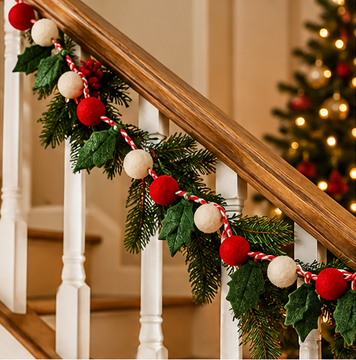 TAG Holly Felt Garland