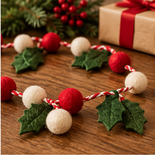 TAG Holly Felt Garland