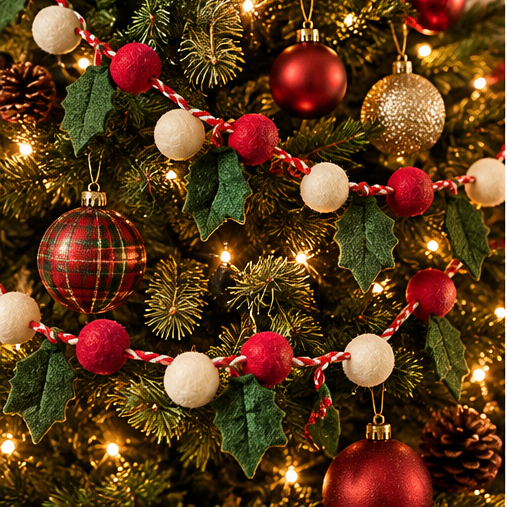TAG Holly Felt Garland