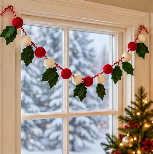 TAG Holly Felt Garland