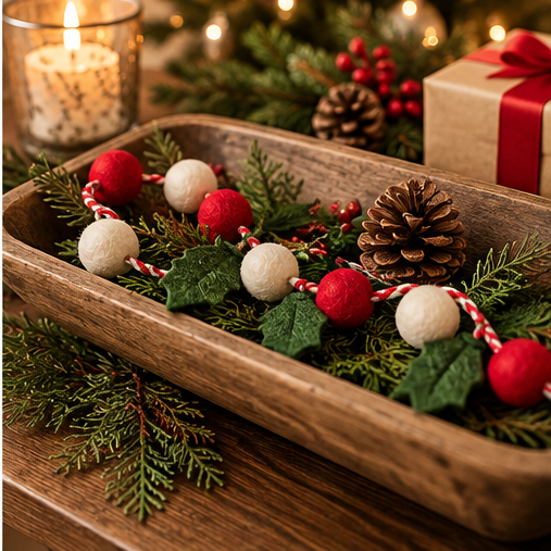 TAG Holly Felt Garland