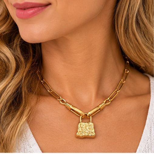 Katie Loxton Luxe Lock Necklace