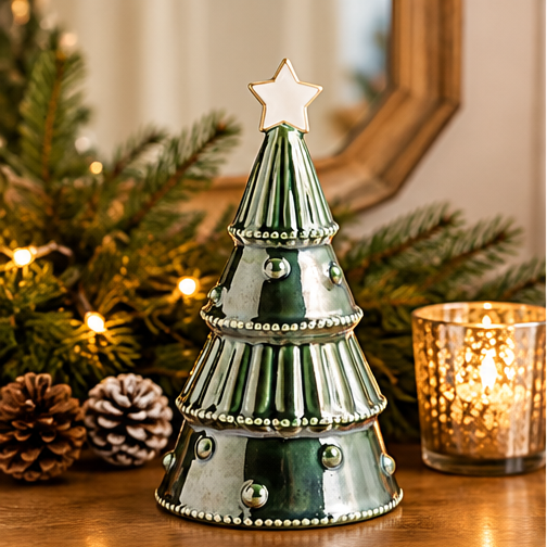 Mud Pie Small Green Ceramic Tree Sitter