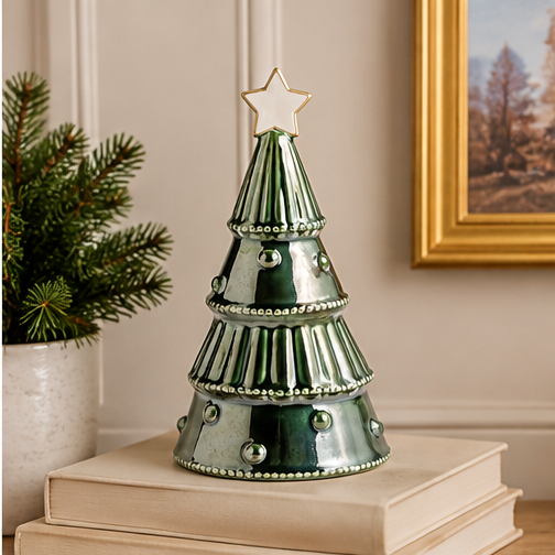 Mud Pie Small Green Ceramic Tree Sitter