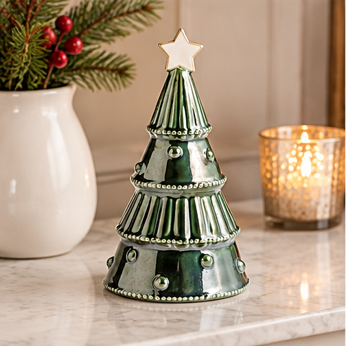 Mud Pie Small Green Ceramic Tree Sitter