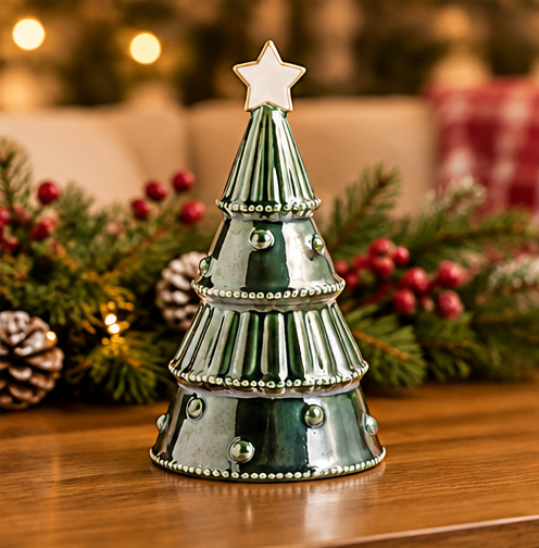 Mud Pie Small Green Ceramic Tree Sitter