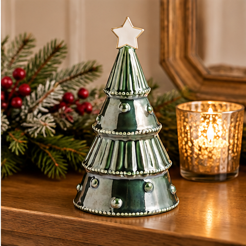 Mud Pie Small Green Ceramic Tree Sitter