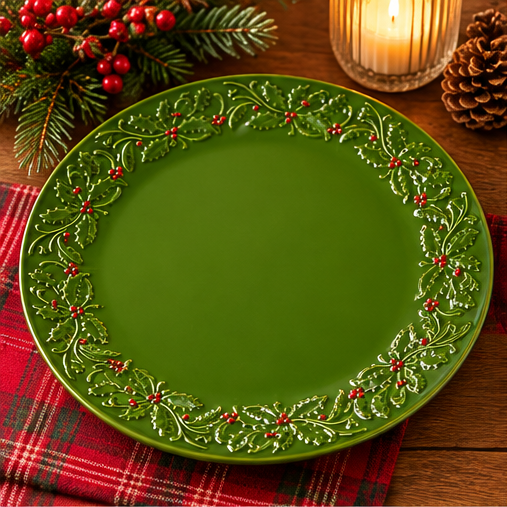 TAG Round Christmas Platter