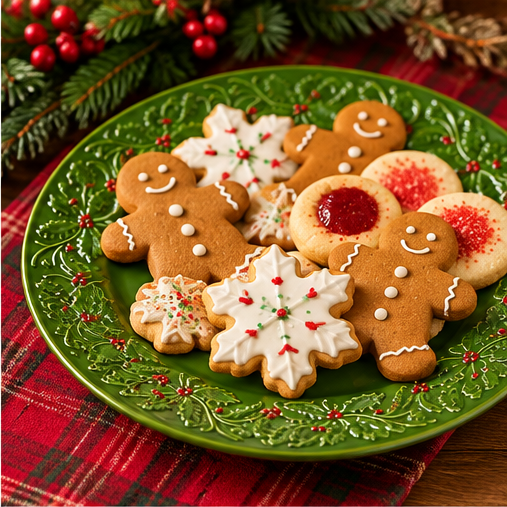 TAG Round Christmas Platter