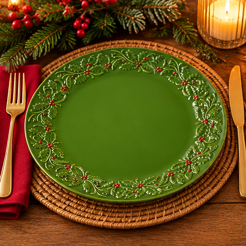 TAG Round Christmas Platter