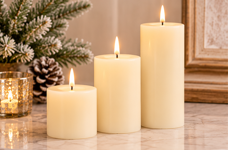 Uyuni Lighting LED Pillar Candle with Shoulder
