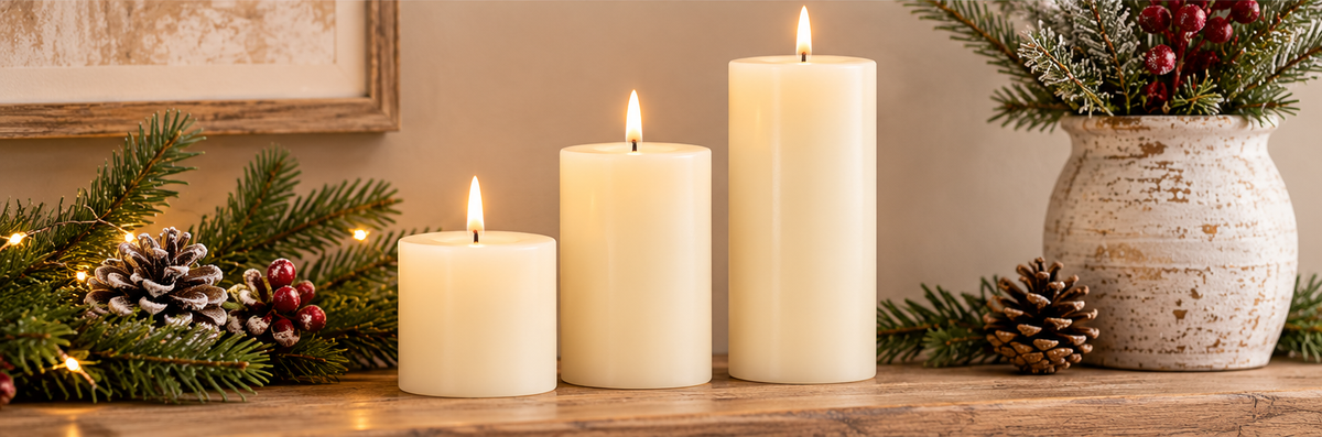 Uyuni Lighting LED Pillar Candle with Shoulder