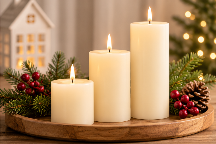 Uyuni Lighting LED Pillar Candle with Shoulder