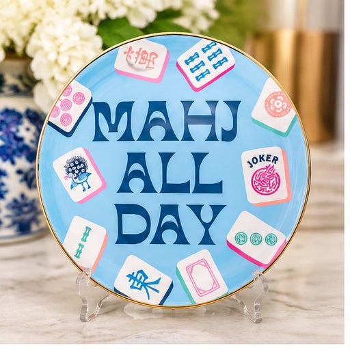 Mahjong Ceramic Trinket Tray | Mahj All Day Trinket Dish