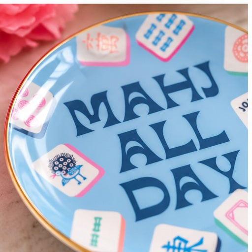 Mahjong Ceramic Trinket Tray | Mahj All Day Trinket Dish