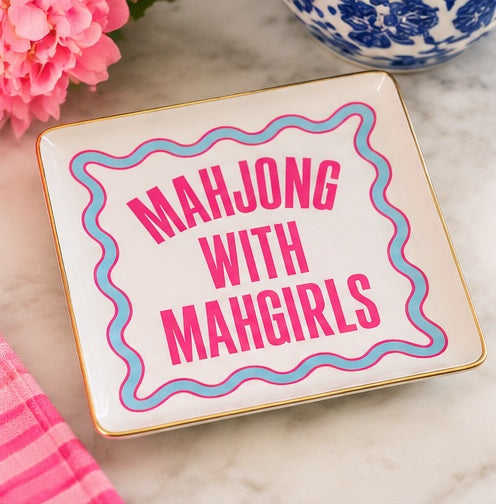 Mahjong Ceramic Trinket Tray | Mahgirls Trinket Tray