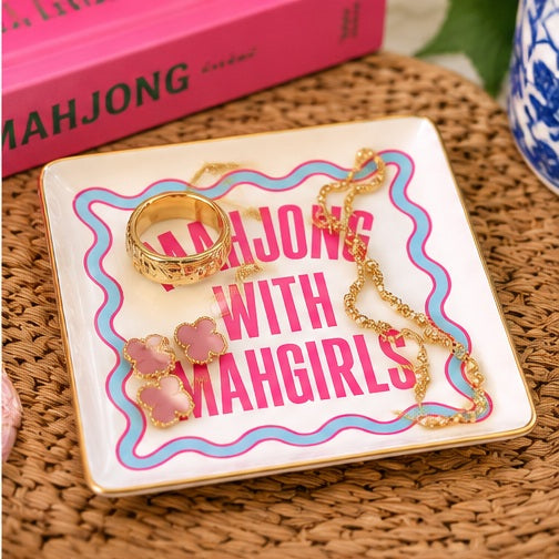 Mahjong Ceramic Trinket Tray | Mahgirls Trinket Tray